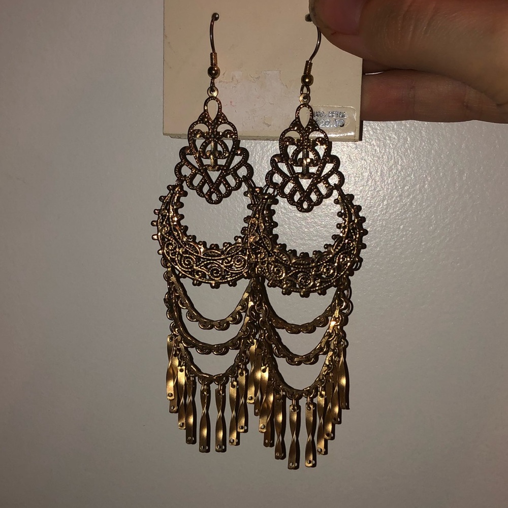 Gold Dangly Earrings